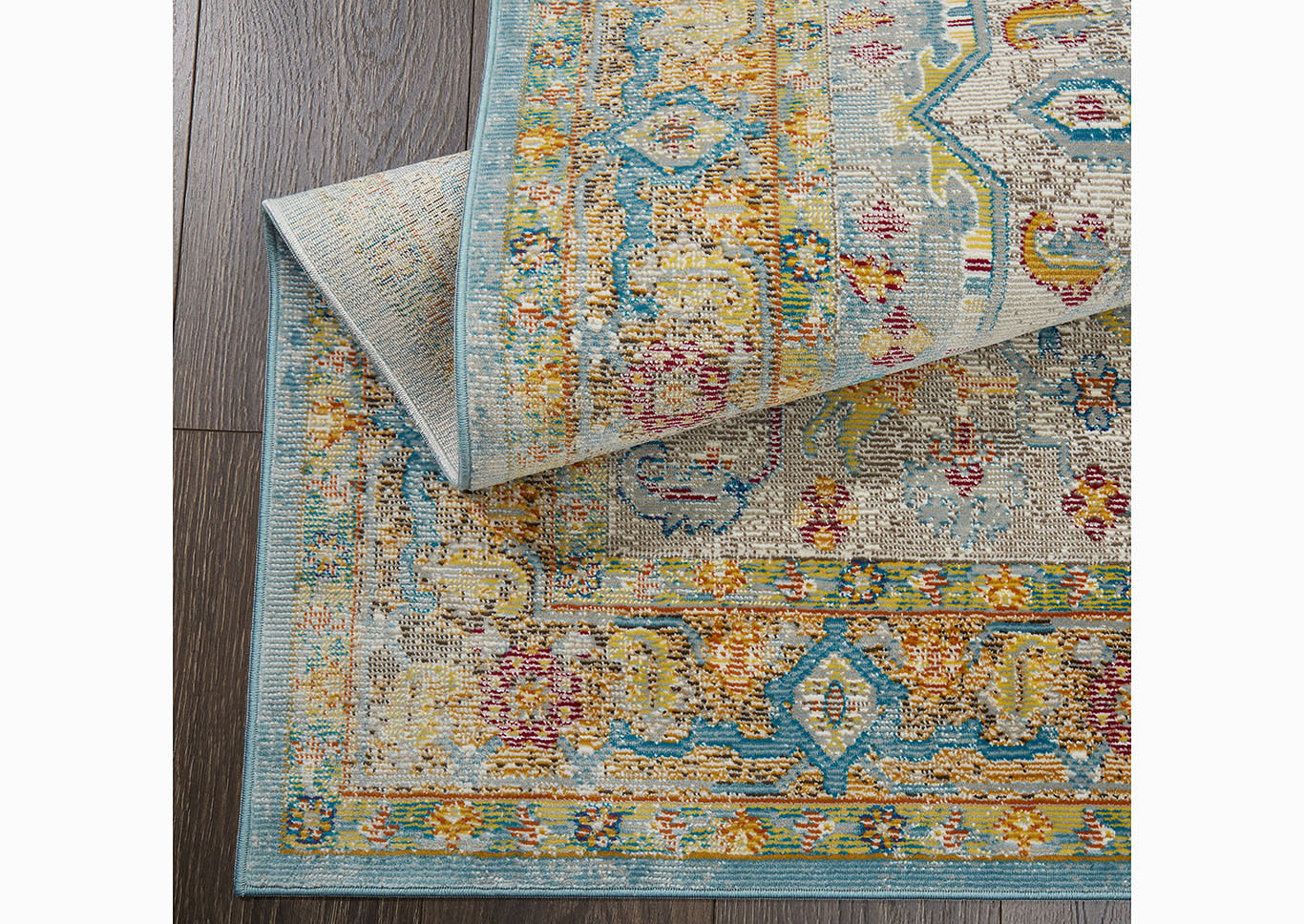 Home Dynamix Nicole Miller Parlin Peony Oriental Area Rug 31"x47" Medallion Gray/Yellow,Home Dynamix